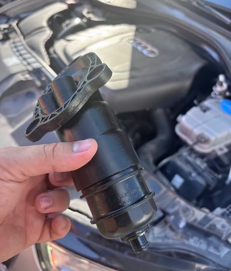 Audi A6 C7 2.0 TDI during CVT cooling-system repair · 2